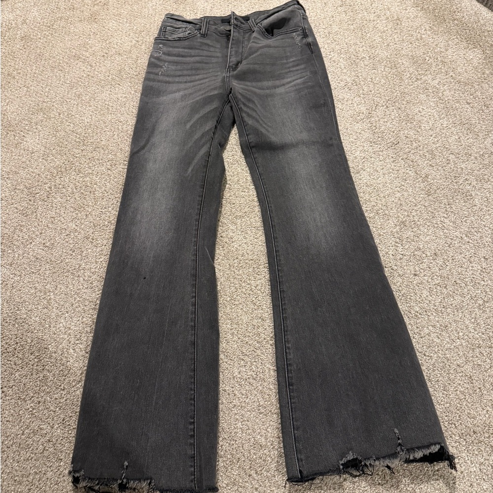 Risen Women's Charcoal Flare Jeans